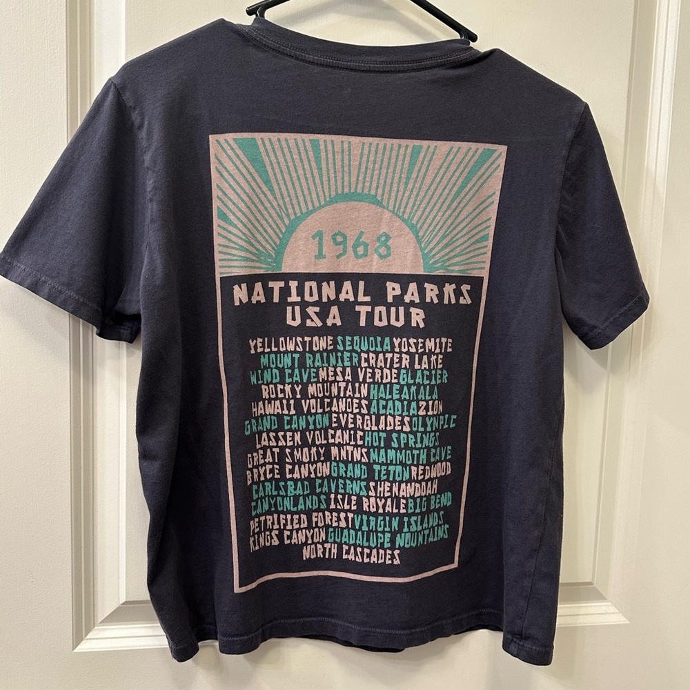 💫Parks Project Women’s 1968 All Parks Boxy Tee, Dark Gray, XS, Gently Worn - Picture 12 of 15